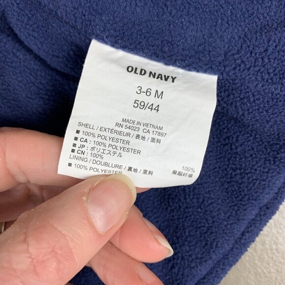 Old Navy Quilted Vest Blue Zip Gold Bow Equestrian Fall Puffer Girls 3-6 Months - Picture 7 of 11